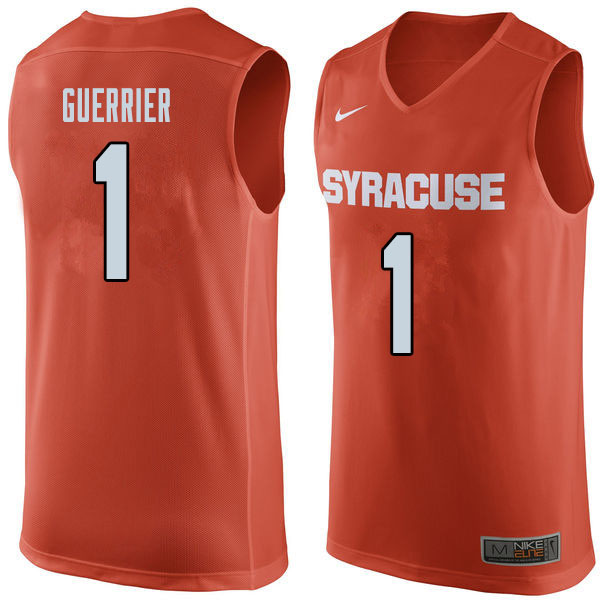 Men #1 Quincy Guerrier Syracuse Orange College Basketball Jerseys Sale-Orange